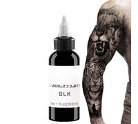 KKwoter Black Tattoo Ink, Dynamic Tattoo Ink, Tattoo Practice Ink, Easy to Color, Repair Without Fading