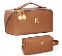 KKXIU Cosmetic Bags for Woman, Brown, K