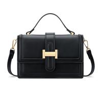 KKXIU Designer Crossbody Bags for Women Vegan Leather Purses and Handbags Shoulder Top Handle Bag, A-black