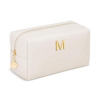 KKXIU Initial Makeup Bag Travel Cosmetic Toiletry Bag Bridesmaid Gifts