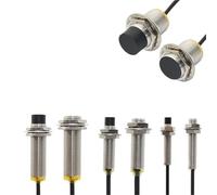 KKXXYQFC 1pcs M8 M12 M18 Long Distance Proximity Sensor Detection Range 2/4 4/8 10/15 15/25mm PNP NPN NO NC LLJ12A3 AC DC 6-36V(LLJ12A3-8,PNP NO)