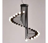 KKXXYQFC 20-Lights Pendant Light Nordic Industrial Wrought Iron Hanging Lamp Creative Personality E27 Base Droplight Fixture for Restaurant Living Room Cafe Bar Multi-Head Spiral Chandelier