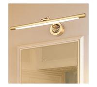 KKXXYQFC 43/56/76cm Mirror Front Light Gold European And American Style Luxury Waterproof Moisture-proof Dressing Table Makeup Long Strip Led Lamp Efficency