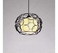 KKXXYQFC American Country Loft Pendant Ceiling Lights Rattan Shade Creative Hanging Ceiling Lights E27 Base Iron Chandelier Light Industrial Retro Hemp Iron Suspension Light Restaurant Lamp,Black