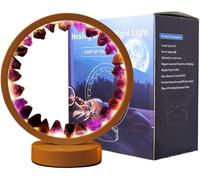 KKXXYQFC Amethyst Lamp Crystal Night Light for Bedroom Decor, Healing Table Lamp for Meditation and Yoga, Unique Gift for Women and Girls