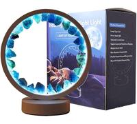 KKXXYQFC Amethyst Lamp Crystal Night Light for Bedroom Decor, Healing Table Lamp for Meditation and Yoga, Unique Gift for Women and Girls