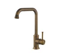 KKXXYQFC Basin Faucets Antique Color Brass Crane Bathroom Faucets Hot and Cold Water Mixer Tap with Aerator Single Handle Contemporary Mixer Tap Torneira,Antique Brass High