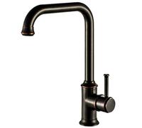 KKXXYQFC Basin Faucets Antique Color Brass Crane Bathroom Faucets Hot and Cold Water Mixer Tap with Aerator Single Handle Contemporary Mixer Tap Torneira,Balck High