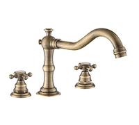 KKXXYQFC Bathroom Sink Faucet faucets Single Handle one Hole Retro Black Vanity,White B(Antique B)
