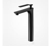 KKXXYQFC black faucet bathroom sink vanity brass 1 hole Hot And Cold Faucet Bathroom For Washbasin, A(Black A)