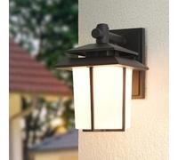 KKXXYQFC Black Outdoor Wall Light White Glass Wall Sconce Aluminum Waterproof Wall Mount Lamp Rustic E27 Farmhouse Lantern External Garden Wall Light For Courtyard Villa Driveway