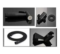 KKXXYQFC Black Stainless Steel Toilet Hand Held Bidet Sprayer Douche Kit 2-Ways Hoder & Hook Set Shower for Toilet Washing Shower Bidet,B Set