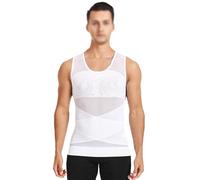 KKXXYQFC Bodysuit for Men Tummy Control Sculpting Shapewear Waist Trainer Workout Shirt Body Tank Top Breathable