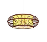 KKXXYQFC Chandelier, Hand Woven Bamboo Pendant Lighting for Kitchen Island Cloth Art Ceiling Hanging Wicker Lamp Rattan Basket Industrial Chandelier E27 Fixture Living Room Restaurant Teaho