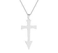 KKXXYQFC Cross Arrow Pendant Unisex Necklace Personalized Light Luxury Ins Style Simple Hip Hop present First Choice