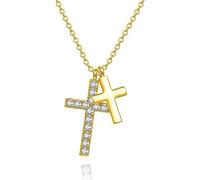 KKXXYQFC Cross Clavicle Chain Classic Minimalist Necklace Women Valentine's Day Personalized Casual Holiday Jewelry