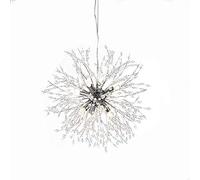 KKXXYQFC Crystal Firework During Light 16-Lights Dandelion Sputnik Chandelier Metal Chrome Finish Hanging for Dining Room Living Bedroom-Loth 8 Head 40cm