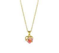 KKXXYQFC Design Sense Catch Your In My Hand Stainless Steel Necklaces For Women Romantic Crystal Heart Pendant Female Chain