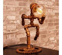 KKXXYQFC Desk Lamp Retro Nostalgic Water Pipe Desk Lamp Creative Bedroom Bedside Office Robotic Dimming Desk Lamp Reading Lamp E27