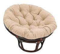 KKXXYQFC Extra Thick Round Chair Cushion for Outdoor Rocking Rattan Hanging Basket Egg Nest Replacement Pad - Khaki 100x100cm Comfort & Style