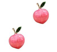 KKXXYQFC Fruit Plant Enamel Shaped Lapel Clothing Decorative Peach Brooch Pin for Clothes Funny Button Fairy Brooches Copper Pink