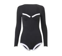 KKXXYQFC Goth Dark Y2k Party Long Sleeve Bodycon Playsuits Gothic Patchwork Women Fashion Rompers Square Neck Streetwear Shorts Bodysuits