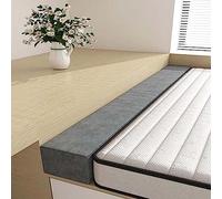 KKXXYQFC Grey Bed Wedge Pillow Gap Filler Headboard/Wall Mattress Extender for Single/Double/Queen/King Bed 90cm to 213cm Rectangle (72x3x3/183x8x8cm)