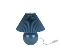 KKXXYQFC Light Blue Ceramic Round Table Lamp - Stylish and Compact Accent Lighting for Bedroom, Console or Entryway (60W)