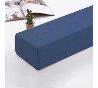 KKXXYQFC Long Bolster Cushion for Armrests Headboard Pillow & Mattress Connector Fills Gap Between Beds & Walls Blue 150x5x12cm Ideal for Double Beds & Seamless Comfort