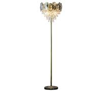 KKXXYQFC Luxury Crystal Vertical Floor Lamp - Classic Standing Light for Bedroom & Office Creative Tall Lamp with Warm Vibe Elegant Home Lighting Décor