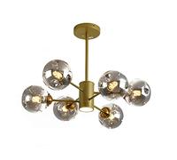 KKXXYQFC Magic Bean Chandelier, Creativity Glass Ceiling Light,LED Nordic Light Luxury Wrought Iron During Lights,For Restaurant Living Room-Gold and soot cover 6t