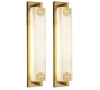 KKXXYQFC Marble Wall Lamp Natural Alabaster Wall Sconce Lighting Stone Wall Light With Brass Base Dimmable Bathroom Vanity Wall Mounted Lamp For Living Room Bedroom Hallway Balcony Kitchen