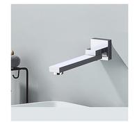 KKXXYQFC Matte Black Rotate Spout Basin Faucet Wall Mounted Bathroom Hot & Cold Water Mixer Tap Concealed Install Washing Crane Faucets(Chrome single spout)