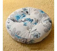KKXXYQFC Meditation Floor Cushion 50X50cm Round Shape Beige Cotton Linen Comfortable Cushion for Living Room Garden Patio Large Size