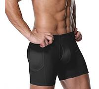KKXXYQFC Men's 4pcs Padded Briefs Boxer Underwear Tummy Control Shorts High Waist Body Shaper Butt Lifter Shapewear,B-4XL