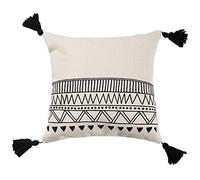 KKXXYQFC Minimalist Decor Sofa Geometric Black and White Tufted Tassel Pillowcase Christmas Pillow Case 45x45cm