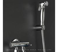 KKXXYQFC Muslim Bidet Faucets Brush/Black Cold Water Toilet Corner Valve Handheld Hygienic Shower Head Anal Cleaning Ass Bidet Chrome A