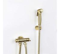 KKXXYQFC Muslim Bidet Faucets Brush/Black Cold Water Toilet Corner Valve Handheld Hygienic Shower Head Anal Cleaning Ass Bidet Brushed A