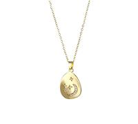KKXXYQFC New Hip Hop Style Smiling Moon Star Stainless Steel Necklaces For Women Neo Gothic Street Punk 18k Plated Female Jewelry