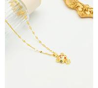 KKXXYQFC New In Design Sense Cute Little Tiger Pendant Necklaces For Women Retro Style Lucky Guard 18k Plated Ladies Jewelry