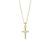 KKXXYQFC New In Hip Hop Cross Pendant Stainless Steel Necklaces For Women Trendy Classic Female Lucky Guard Neck Chain Jewelry-