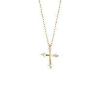 KKXXYQFC New In Simple Cross Pendant Steel Necklaces For Women Trendy Classic Female Lucky Guard Neck Chain Jewelry