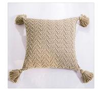 KKXXYQFC Nordic Solid Color Cushion Cover Home Decor Pillowcase Chic Knitting Pillow for Sofa Car Decoration