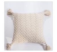 KKXXYQFC Nordic Solid Color Cushion Cover Home Decor Pillowcase Chic Knitting Pillow for Sofa Car Decoration