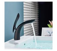 KKXXYQFC Nordic Style Brass Washbasin Basin Faucet Light Luxury Creative Copper Under Counter(Matte Black)