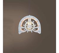 KKXXYQFC Pendant Light Shade Industrial Wrought Iron Ceiling Hanging Light E27 Base Ceiling Suspension Lights Fixture Retro Indoor Personality Wheel Suspended Ceiling Decorative Lighting Lamp,White