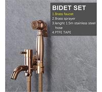 KKXXYQFC Rose Toilet Hand Held Bidet Sprayer Solid Brass Douche Kit Faucet Sprayer Shower Set Bathroom Use Muslim Shower Bidet