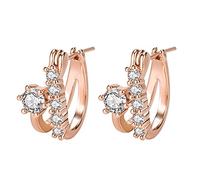 KKXXYQFC S925 Silver Needle Stud Earrings Temperament Earrings Style Trendy Light Luxury Fashion Female Retro Exquisite Hoops for Women