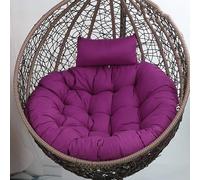 KKXXYQFC Soft Thick Swing Chair Cushion with Head Pillow Breathable & Machine Washable Perfect for Relaxing in Garden Patio or Living Room - Fits Egg Chairs 100cm NO05