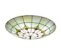 KKXXYQFC Stained Glass Flush Mount Ceiling Light Handcrafted Stained Glass Ceiling Lamp Floral Victoria Decorative Chandelie for Dinner Room Living Room Bedroom Corridor,flowers,20inch